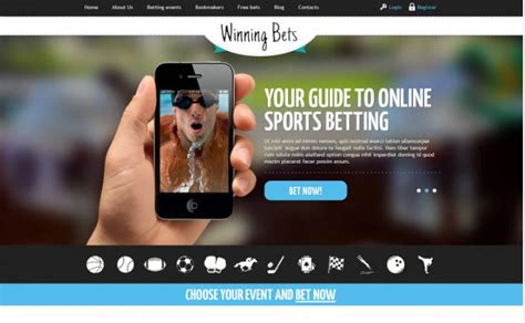 online betting responsive website template free download|Online Betting Website Templates .